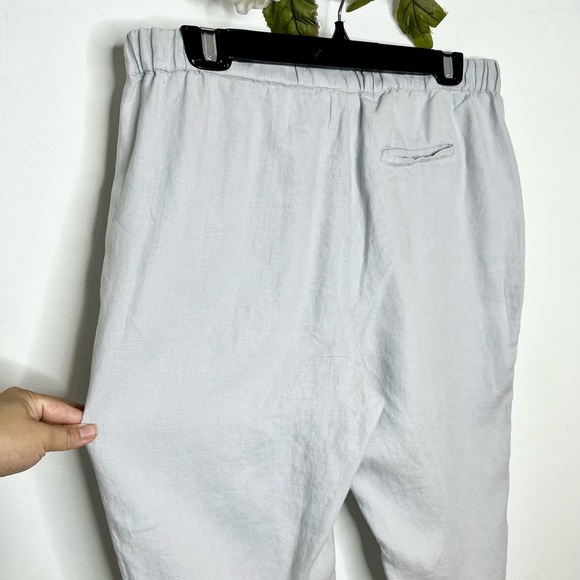 Pure Navy (Saks Fifth Avenue) Linen Drawstring Ankle Pants - Picture 5 of 7